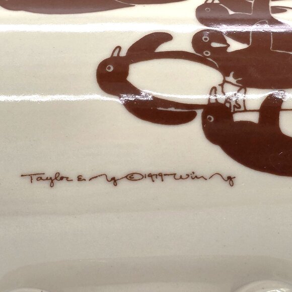 1979 TAYLOR & NG Naughty Penguins Brown and Cream MUG CUP Vintage JAPAN - Picture 5 of 11